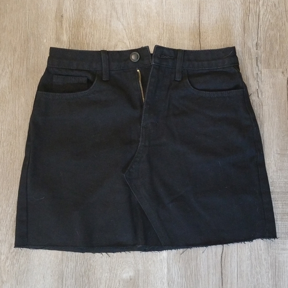 White Fox Boutique Dresses & Skirts - Atwood Denim Skirt Black